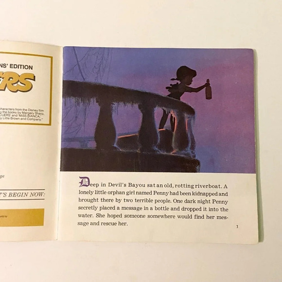 Vintage 1977 Disney The Rescuers With Songs From  Film 7 Inch Record and Book - Picture 7 of 16